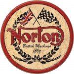 Plaque Dcorative Norton Motorcycle en mtal 29.5 cm