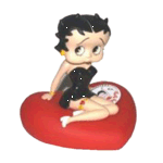 Tirelire Pvc Betty Boop robe noire