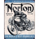 Plaque Mtal Norton Motorcycle 40.5 x 31.5 cm