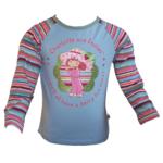T-shirt Manches longues Charlotte aux fraises bleu