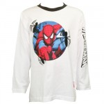 T-shirt manches longues Spiderman blanc