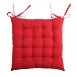 Galette de chaise rversible rouge et lin 40 x 40 cm
