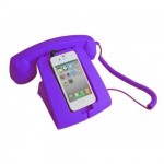 Support r�tro pour Smartphone avec son combin� violet