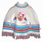 Poncho Charlotte aux fraises beige