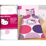 Drap housse Hello Kitty Prune