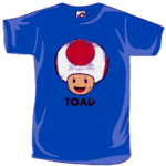 T-shirt Nintendo Toad Bleu roi
