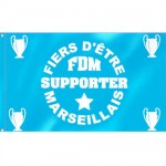 Drapeau Supporter Fiers d'�tre Marseillais