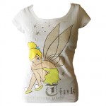 T-shirt F�e Clochette blanc et argent