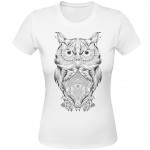 T-Shirt Hibou par CBKreation Blanc 100% coton