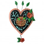 Horloge Allen Designs - Coeur en fleurs