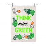 Torchon Think Drink Green- 50 x 70 cm