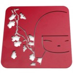Dessous de plat carr� Kimmidoll bordeaux