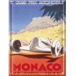 Plaque dcorative Monaco 7 eme Grand Prix 1935 - 30 x 40 mtal