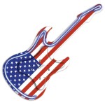 Horloge guitare non USA flag Collection Patriote