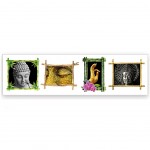 Stickers Zen Bouddha cadres 4 pices 20 x 70 cm
