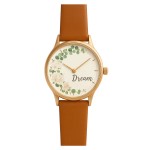 Montre femme fantaisie Florale Dream - Camel