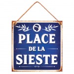 Plaque Dcorative Corse - Place de la Sieste 20 cm