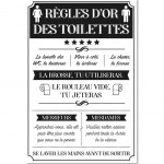 Cadre Toile Canvas - Rgles d'Or des Toilettes