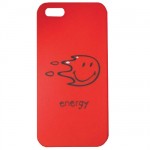 Coque silicone IPHONE 5 Happy Colors Energy Rouge