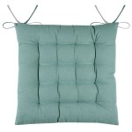 Galette de chaise Jade en coton 38 x 38 cm