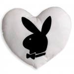 Coussin Playboy blanc