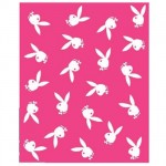 Plaid polaire rose Playboy