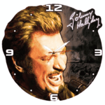 Horloge  bois Johnny Hallyday black