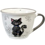 Bol chaton noir en porcelaine
