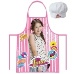 Tablier enfant Soy Luna Disney et Toque Taille 3 - 8 ans