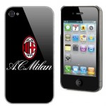 Coque Iphone 4 et 4 S A.C MILAN noire