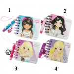Mini carnet et son stylo bille Top Model