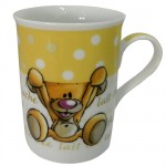 Tasse � pois jaune Pimboli