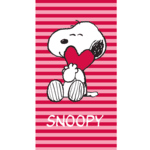 Drap de plage snoopy rose