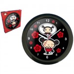 Horloge Murale Noire Pucca