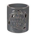 Brleur aromatique home sweet home en cramique grise 9 cm