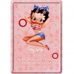 Petite plaque m�tal Calendrier permanent Betty Boop