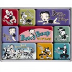 Boite de 9 minis magnets emaill�s Betty Boop spectacle