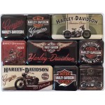 Magnets Harley Davidson Vintage - 9 petits aimants maills