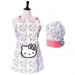 Tablier de cuisine Hello Kitty et sa toque pour enfant
