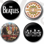 Lot de 4 badges Beatles