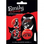 Lot de 4 badges Emily The Strange