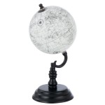 Globe Terrestre dcoratif Blanc et noir 25 cm