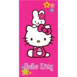 Drap de plage Hello Kitty Rabbit Flower