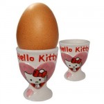 Coquetier Hello Kitty blanc