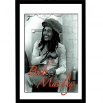 Miroir Bob Marley en noir et blanc