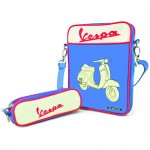 Sacoche Ipad 1 et 2 Vespa bleue