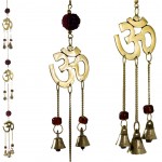 Suspension Clochettes avec Rudraksha et symbole OM 60 cm