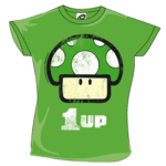 T-shirt Nintendo Power Up vert pomme