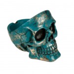 Cendrier Tte de mort - Shiny Skull en rsine - Bleu