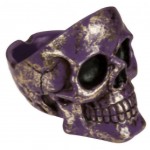 Cendrier Tte de mort - Shiny Skull en rsine - Violet